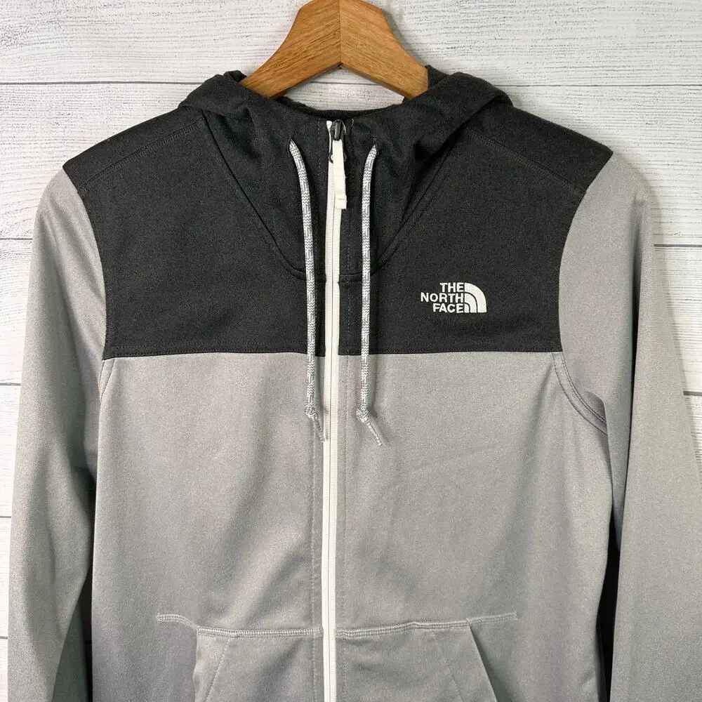 The North Face Womens Tech Mezzaluna Hoodie Jacket Full Zip Medium Gray Outdoor - Picture 3 of 9